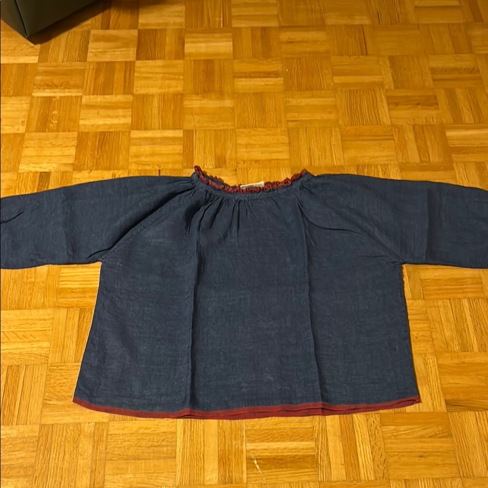 Runaway  Bicycle Navy Blue Top with Red Trim